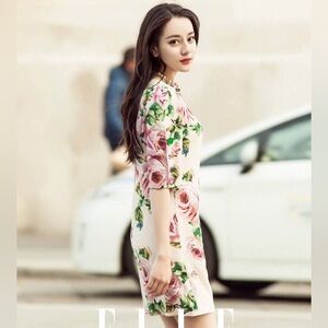 Dolce & Gabbana Rose Print Shift Dress 36